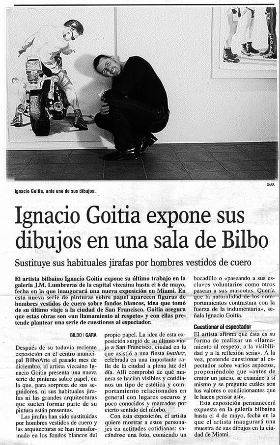 Ignacio Goitia expone sus dibujos en una sala de Bilbo