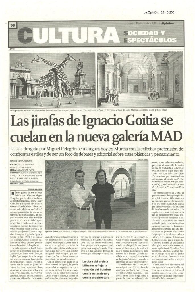 Las jirafas de Ignacio Goitia se cuelan en la nueva galería MAD
