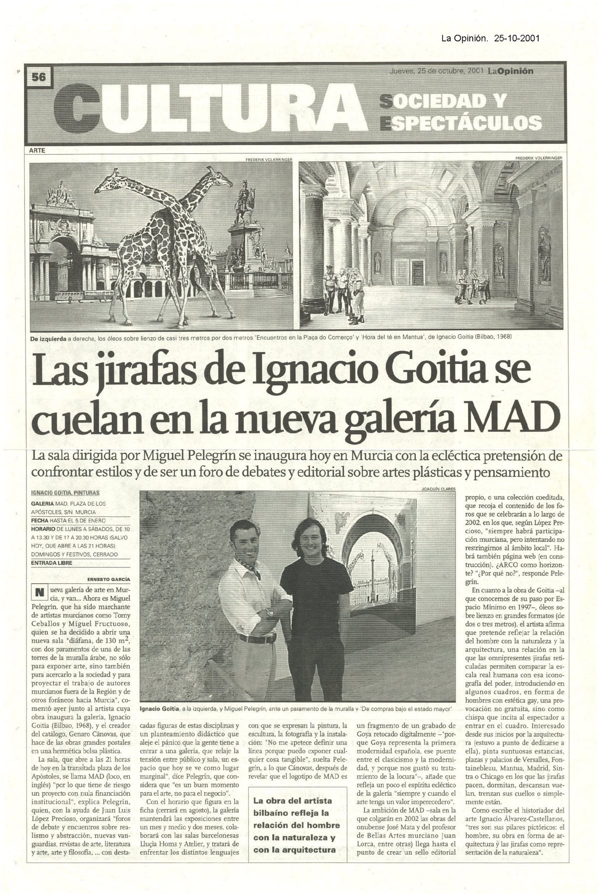 Las jirafas de Ignacio Goitia se cuelan en la nueva galería MAD