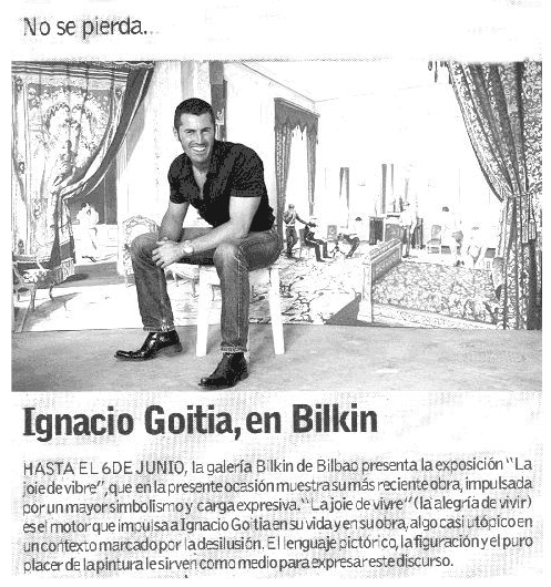No se pierda. Ignacio Goitia, en Bilkin