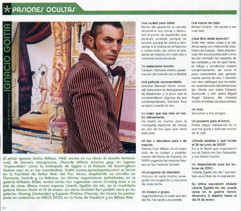 Ignacio Goitia: Pasiones Ocultas