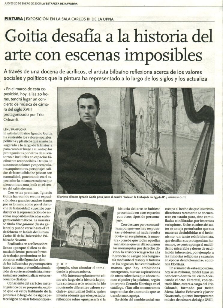 Goitia desafía a la historia del arte con escenas imposibles