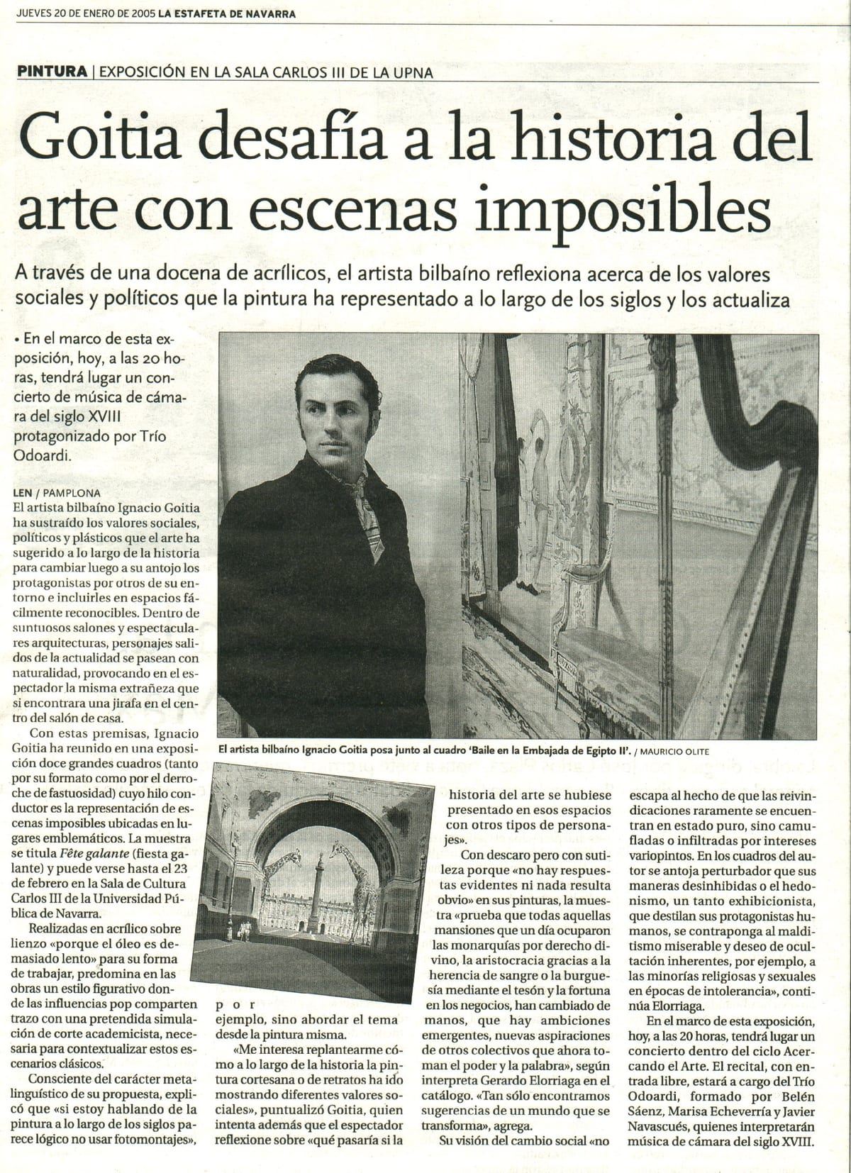Goitia desafía a la historia del arte con escenas imposibles