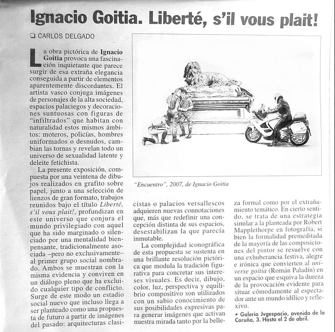 Ignacio Goitia. Liberté, s'il vous plaît!