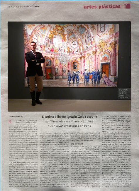 El artista bilbaíno Ignacio Goitia expone sus obras con animales y escenarios barrocos en París