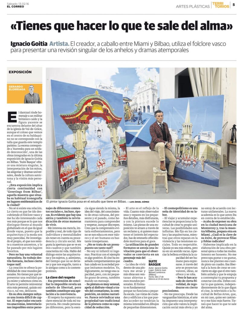 «Tienes que hacer lo que te sale del alma» - Ignacio Goitia Artista