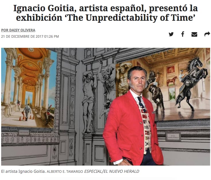 Ignacio Goitia, artista español, presentó la exhibición 'The Unpredictability of Time'