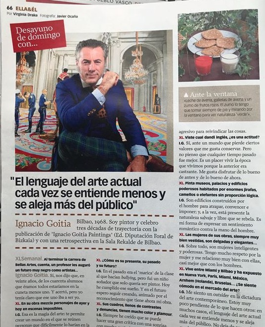 Ignacio Goitia: "El lenguaje del arte actual cada vez se entiende menos y se aleja más del público"