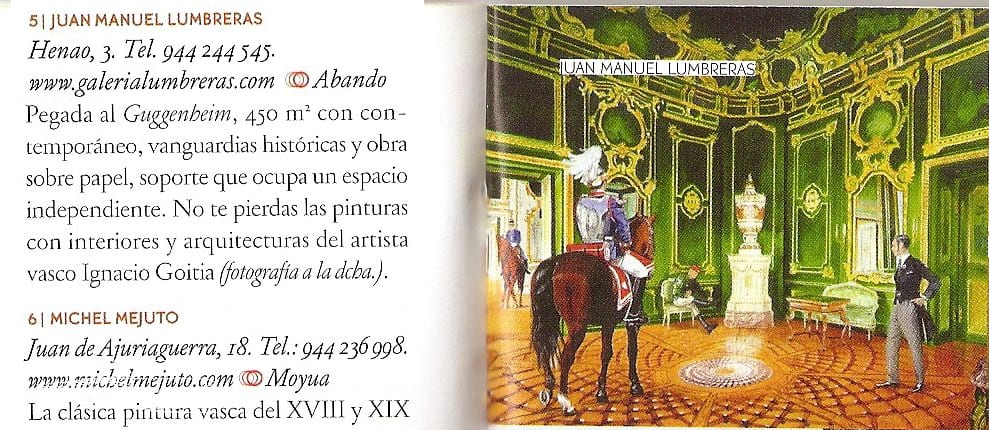 Galerías y espacios de arte en Bilbao: Juan Manuel Lumbreras e Ignacio Goitia