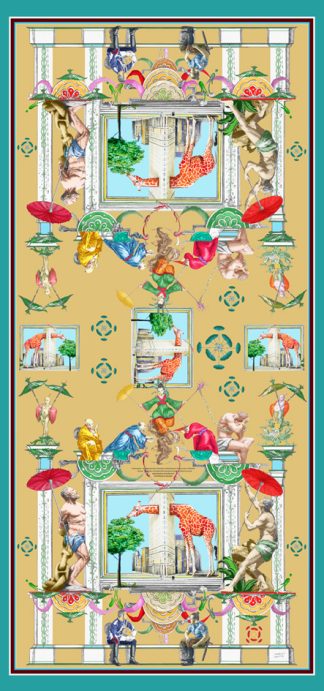 Beige y Prusia | Seda