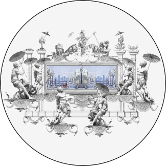 Bajo plato Chinoiserie
