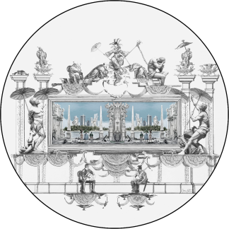 Bajo plato Chinoiserie 1