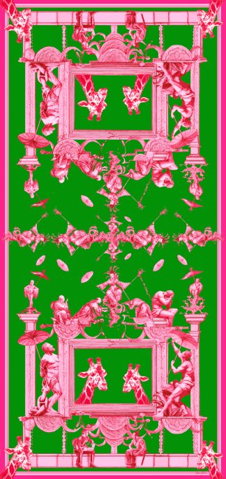 Jirafas Verde y Fucsia