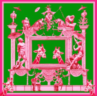 Jirafas Rosa y Verde | Carrés