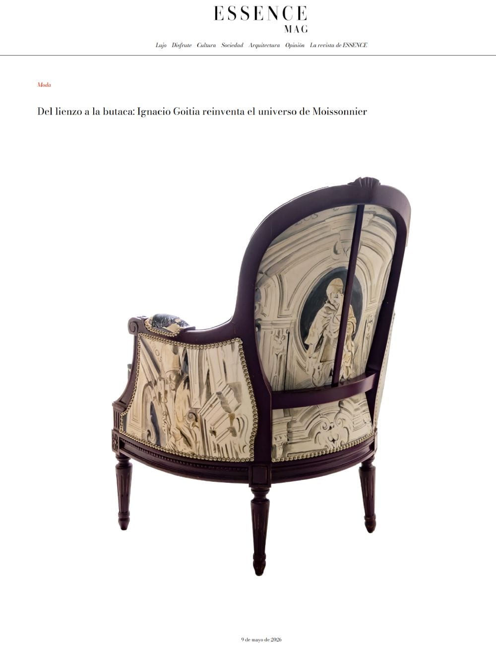 Del lienzo a la butaca: Ignacio Goitia reinventa el universo de Moissonnier