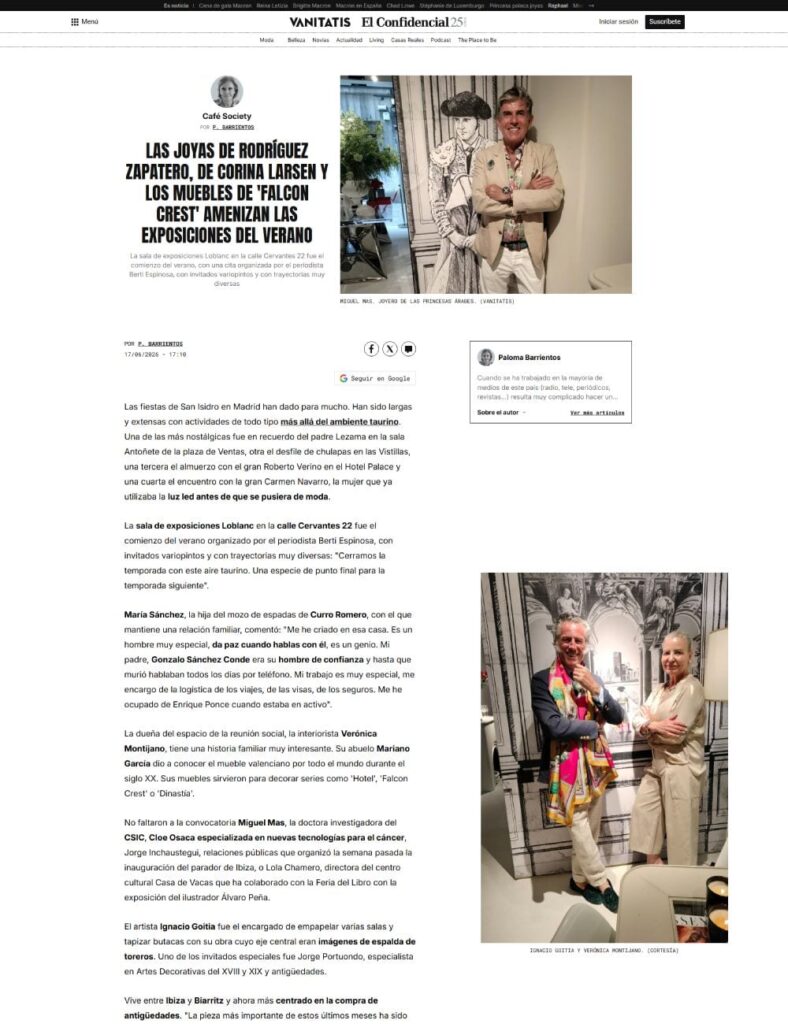 Las joyas de Rodríguez Zapatero, de Corina Larsen y los muebles de 'Falcon Crest' amenizan las exposiciones del verano