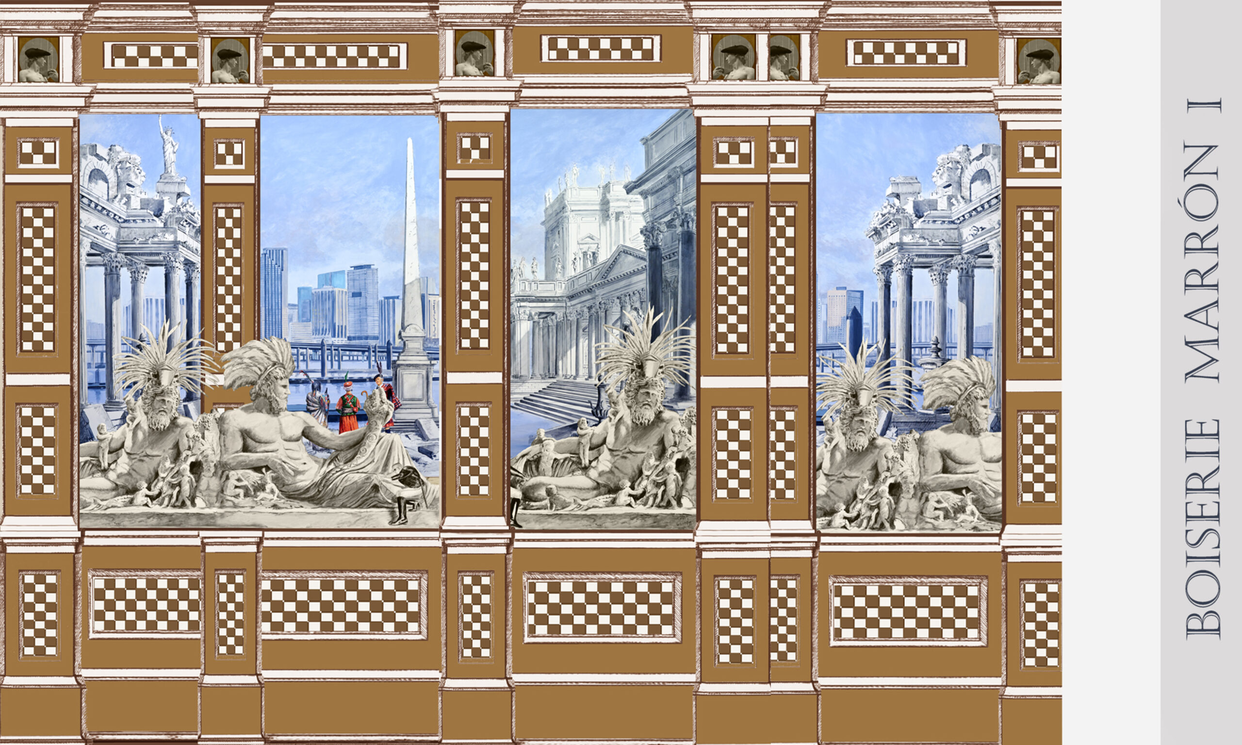 Boiserie Marrón I
