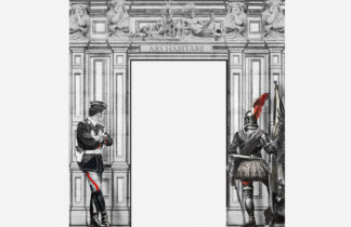 Boiserie Portada con figuras