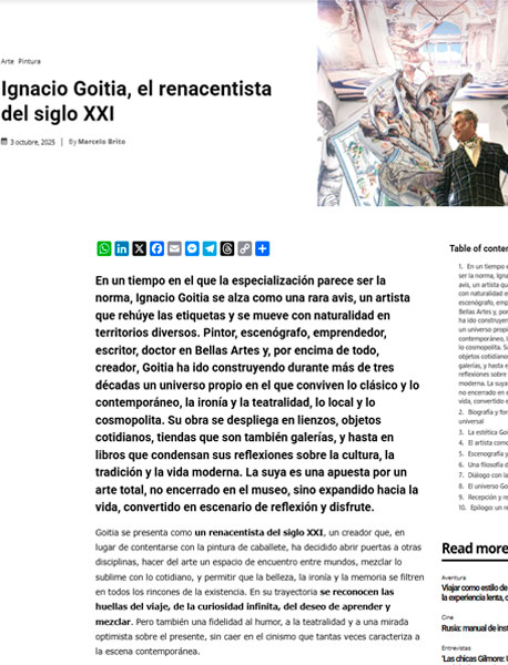 Ignacio Goitia, el renacentista del siglo XXI